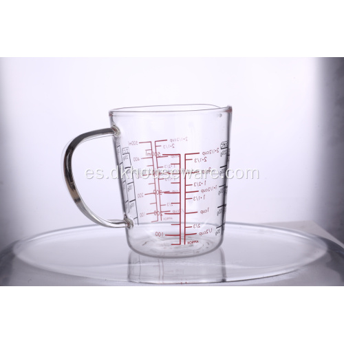 Taza de medición de vidrio de 500 ml de alto borosilicato